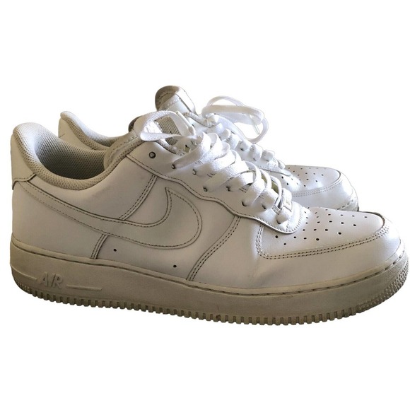 Nike White Air Force 1 ’07 315122-111 Mens Size 12 Sneakers Shoes Low - Picture 2 of 9